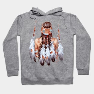 Native American Back Woman #1 Hoodie